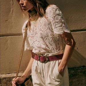 Sezane Limona Blouse. White. Size 34F/2US